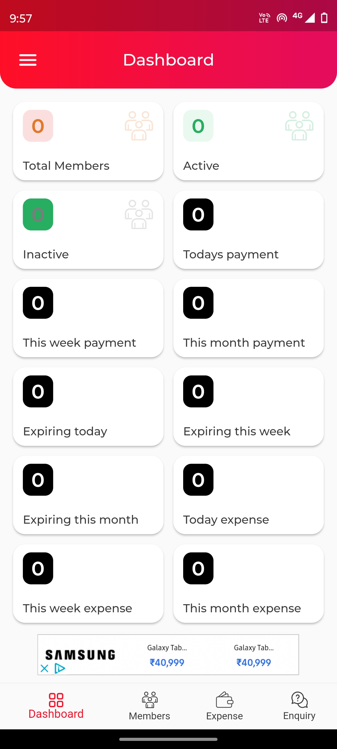 Dashboard Screenshot